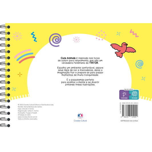 Cute Animals - Livro de Colorir | Ciranda Cultural
