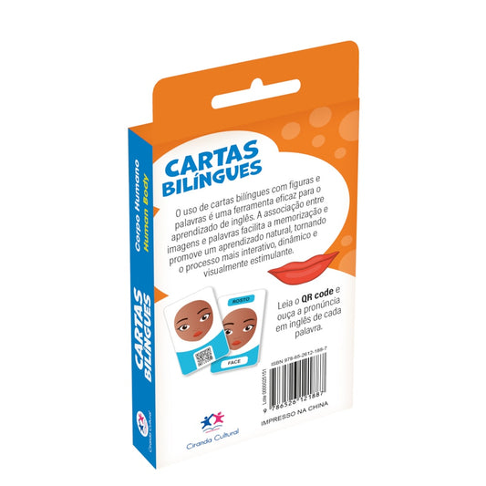 Flash Cards Cartas Bilíngues - Corpo Humano - Human Body | Ciranda Cultural