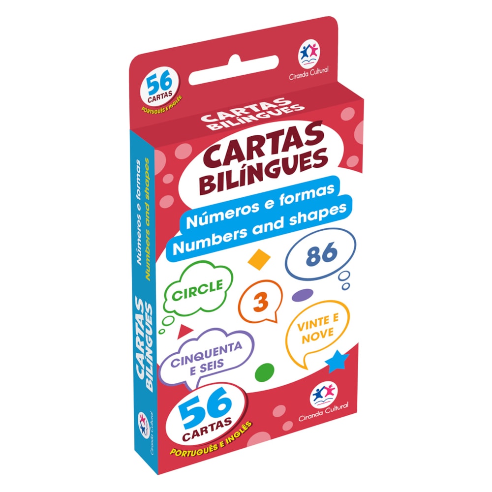Flash Cards Cartas Bilíngues - Números e Formas - Numbers And Shapes | Ciranda Cultural