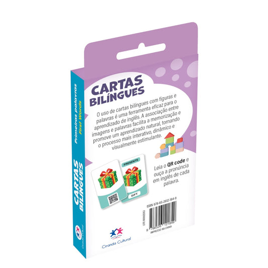 Flash Cards Cartas Bilíngues - Primeiras Palavras - First Words | Ciranda Cultural
