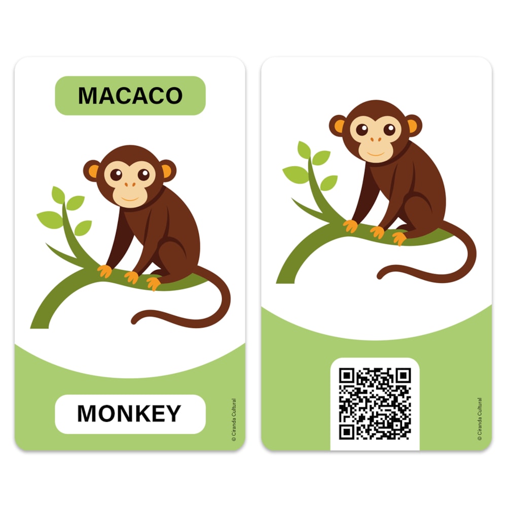 Flash Cards Cartas Bilíngues - Animais - Animals | Ciranda Cultural