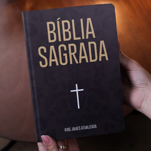 Bíblia Sagrada Arabesco e Cruz | KJA | Letra Maior| Capa Dura