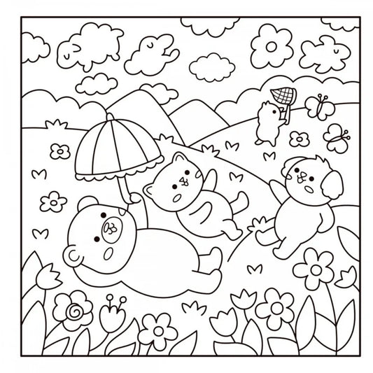 Comfy Goods | Cute Friends | Para Colorir com Canetinhas