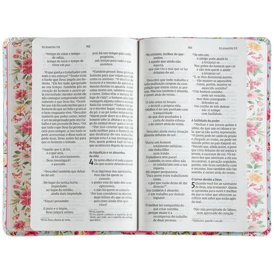 Bíblia Sagrada | NVI | Leitura Perfeita | Capa Couro Soft Flores Maximalista