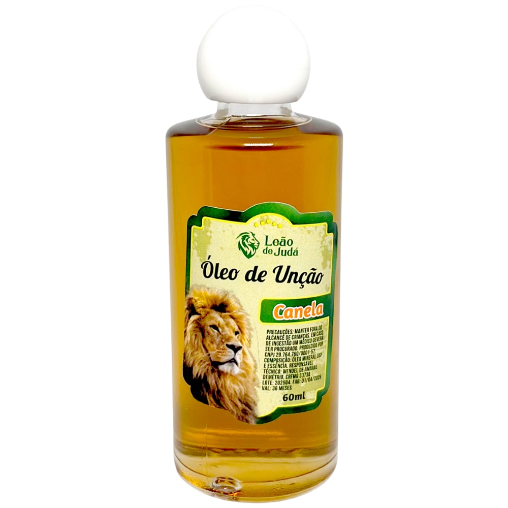Óleo de Unção 60 ml | Leão de Judá | Canela