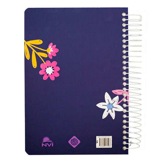 Minha Bíblia Diária Flores | NVI | Com Espaços Para Anotações | Capa Dura Azul