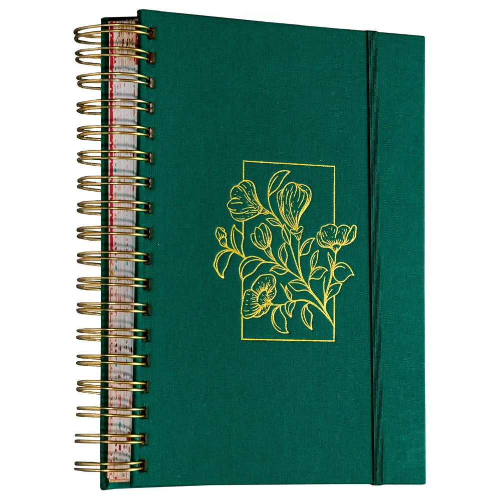 Planner Meu Plano Perfeito | Capa Dura Com Tecido Verde