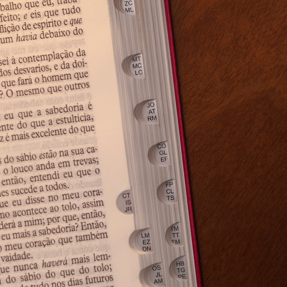 Bíblia Sagrada | Letra Gigante | ARC | Capa Couro Púrpura Nobre Luxo | c/ Índice