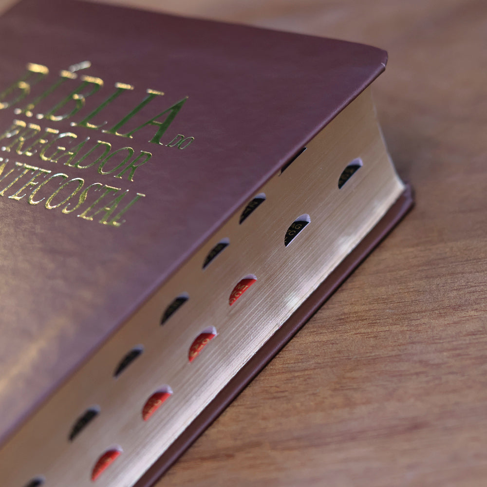 Bíblia do Pregador Pentecostal Média | ARC | Letra Normal | Capa Luxo Marrom