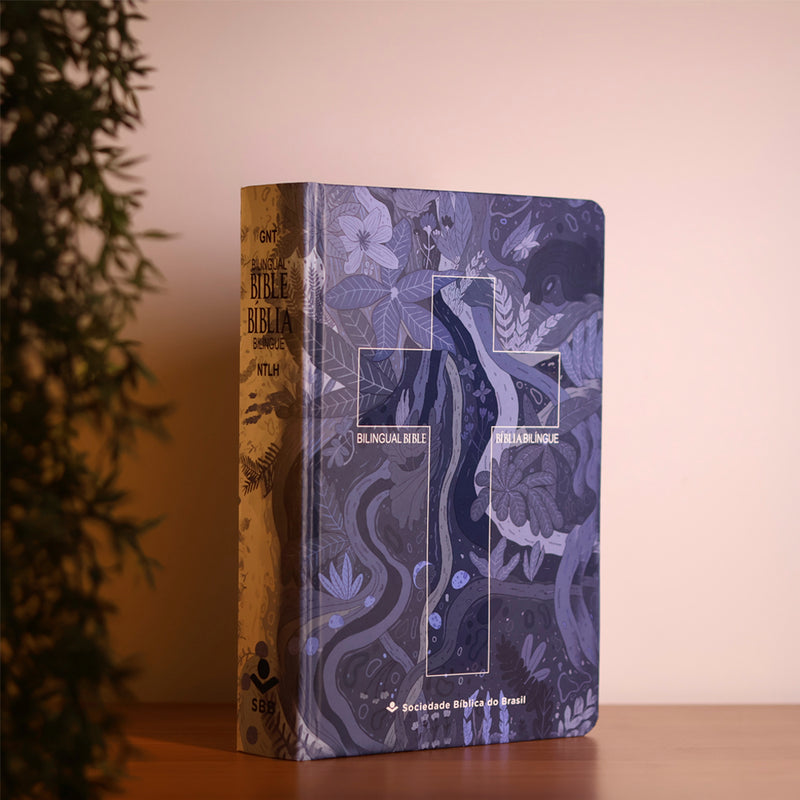 Bíblia Bilíngue | Português e Inglês | Edição Para Jovens | NTLH | Capa Dura Cruz