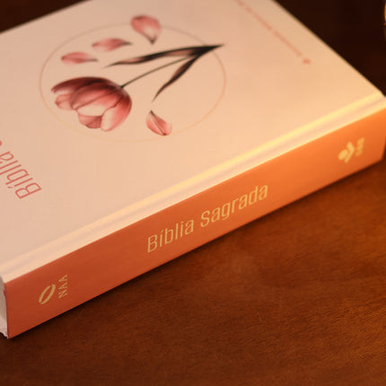 Bíblia Sagrada Tulipa | NAA | Capa Dura Rosa