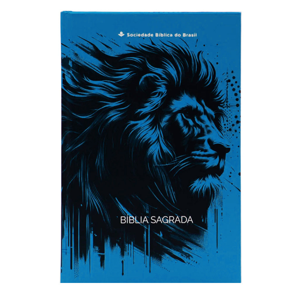 Bíblia Sagrada Leão | NAA | Capa Dura Azul