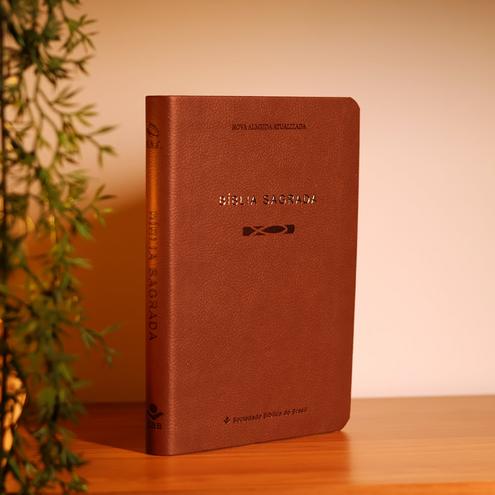Bíblia Sagrada Slim | NAA | Marrom | Editora SBB