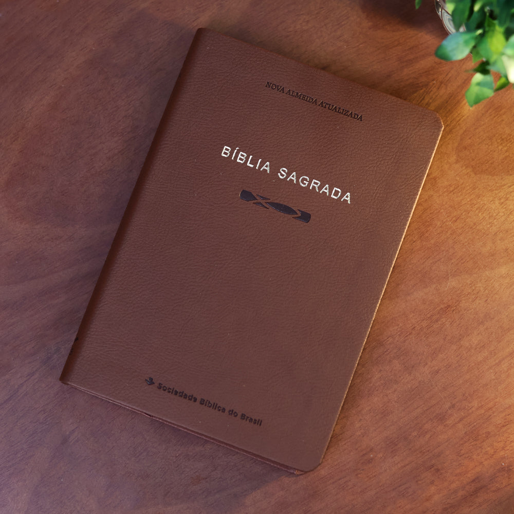 Bíblia Sagrada Slim | NAA | Marrom | Editora SBB