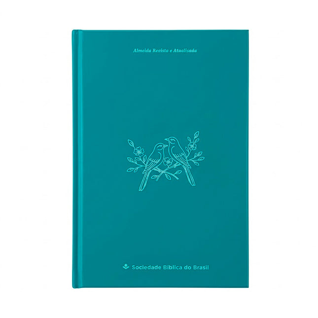 Bíblia Sagrada Pássaros | ARA | Capa Dura Azul Claro