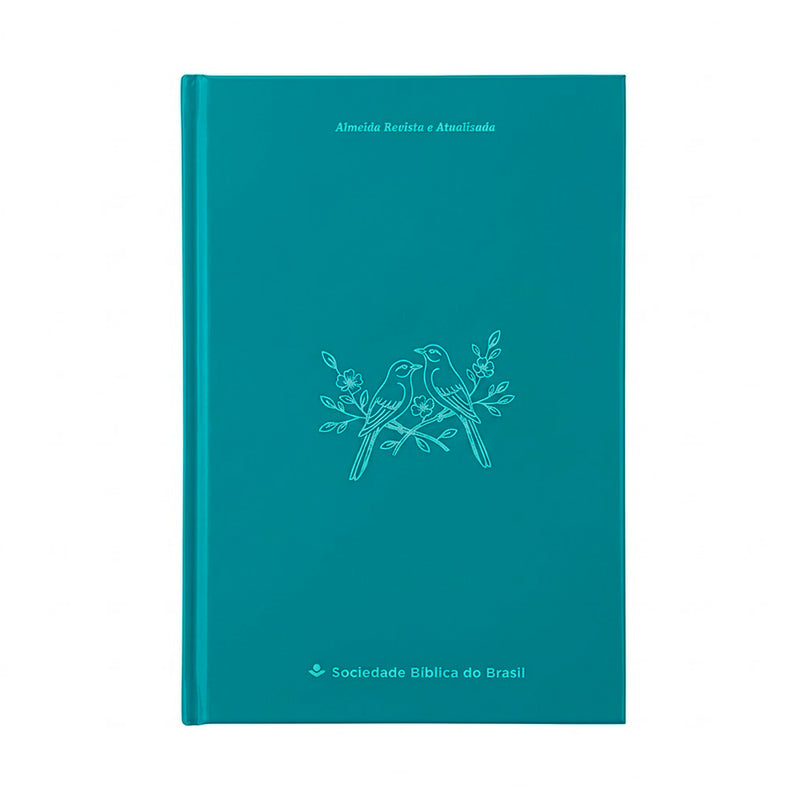 Bíblia Sagrada Pássaros | ARA | Capa Dura Azul Claro