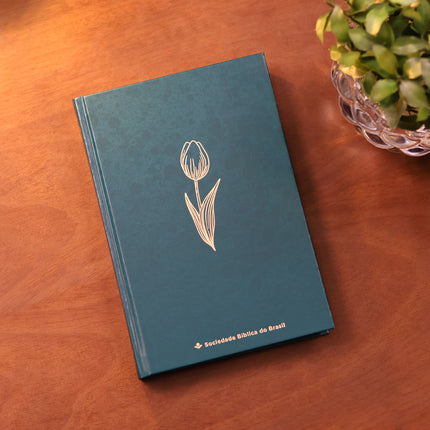 Bíblia Sagrada Mare | NAA | Tulipas | Capa Dura Verde