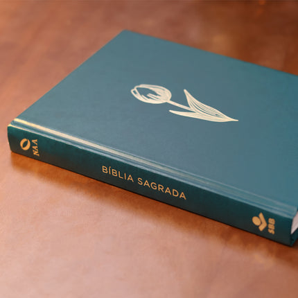 Bíblia Sagrada Mare | NAA | Tulipas | Capa Dura Verde