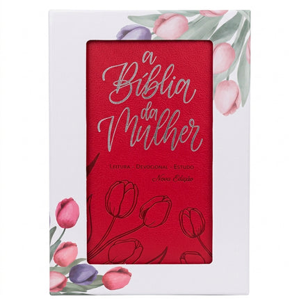 A Bíblia da Mulher | Letra Grande | NAA | Capa Luxo Aston Pink | Caixa Janela