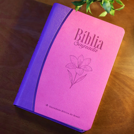 Bíblia Sagrada | NTLH | Letra Grande | Legno Duo Roxo e Lilás