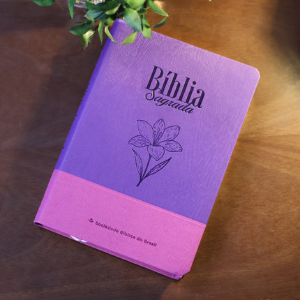 Bíblia Sagrada | ARA | Letra Grande | Legno Duo Roxo e Lilás