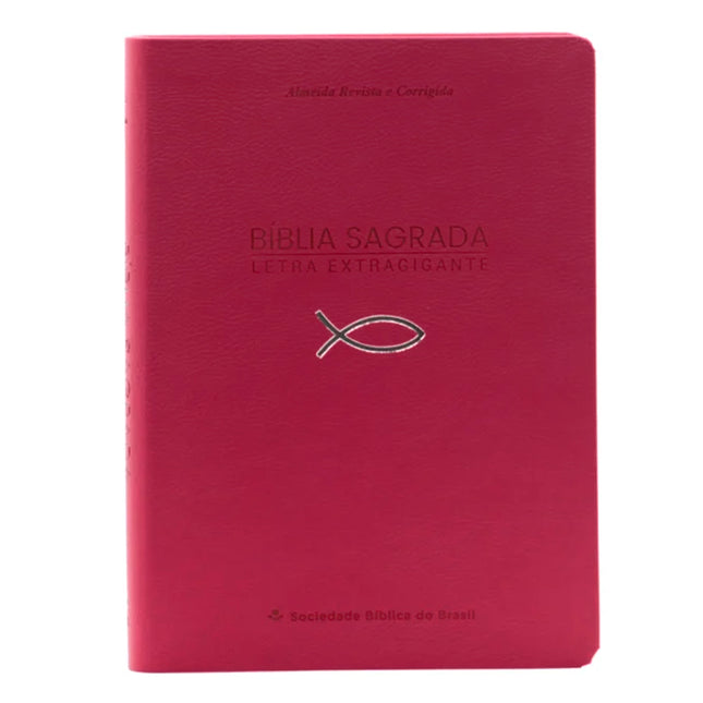 Bíblia Sagrada | ARC | Letra Extragigante | Com Índice | Capa Pink