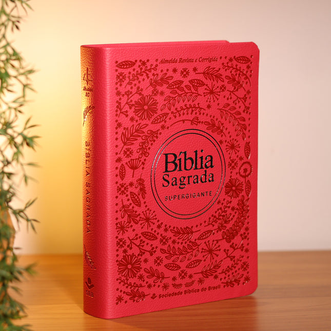 Bíblia Sagrada | ARC | Letra Supergigante | Capa Aston Rosa