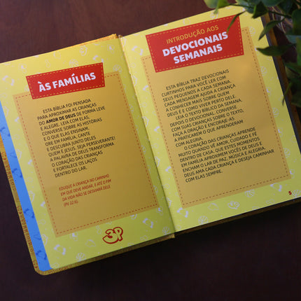 Bíblia Sagrada | NTLH | 3 Palavrinhas | Capa Dura Amarela