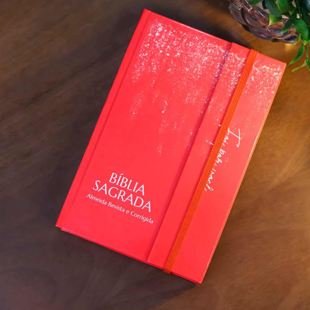 Bíblia Sagrada Rose Love | ARC | Harpa Pentecostal | Letra Gigante | Capa Dura Panorâmica