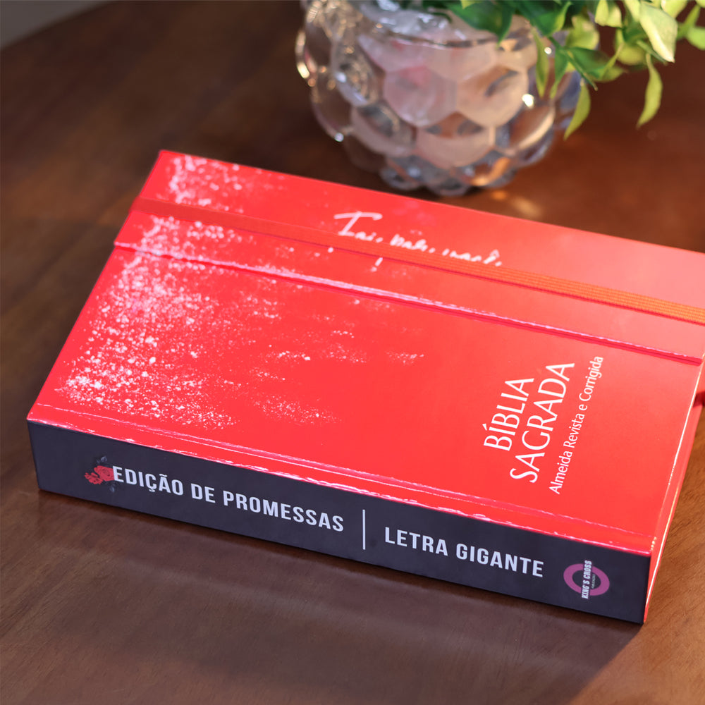 Bíblia Sagrada Rose Love | ARC | Harpa Pentecostal | Letra Gigante | Capa Dura Panorâmica