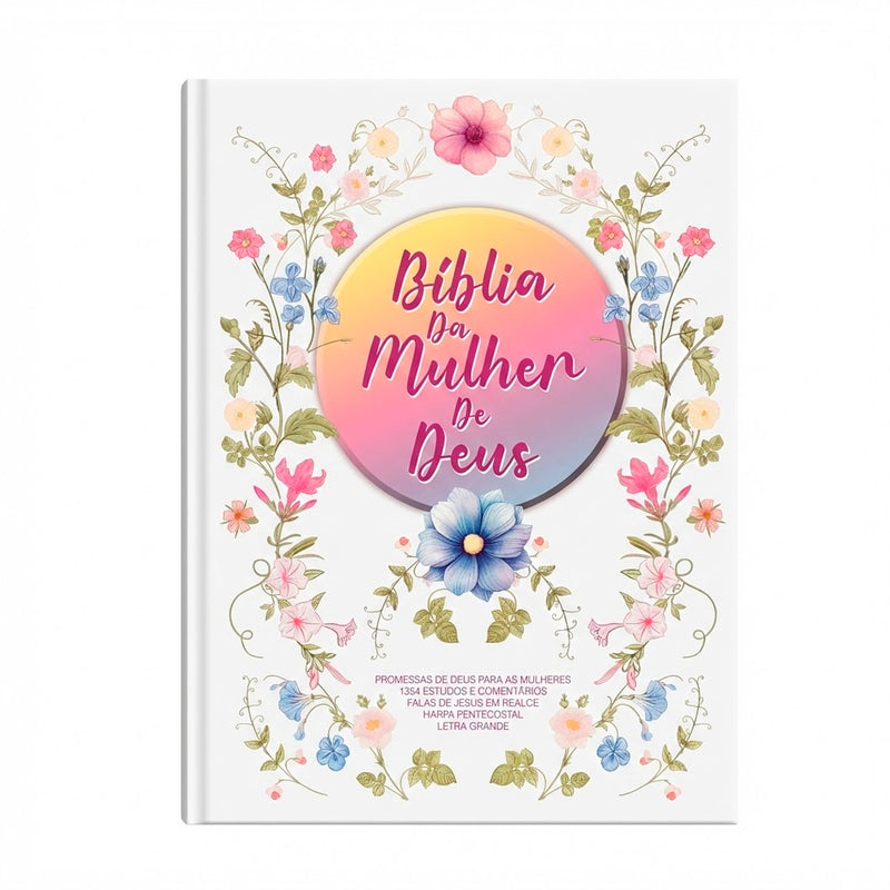 Bíblia da Mulher de Deus | ARC | Harpa Pentecostal | Letra Grande | Capa Dura Leoa