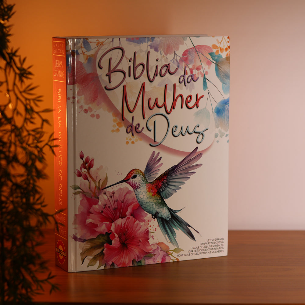 Bíblia da Mulher de Deus | ARC | Harpa Pentecostal | Letra Grande | Capa Dura Beijaflor