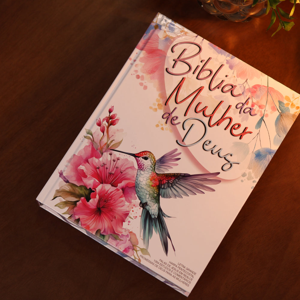 Bíblia da Mulher de Deus | ARC | Harpa Pentecostal | Letra Grande | Capa Dura Beijaflor