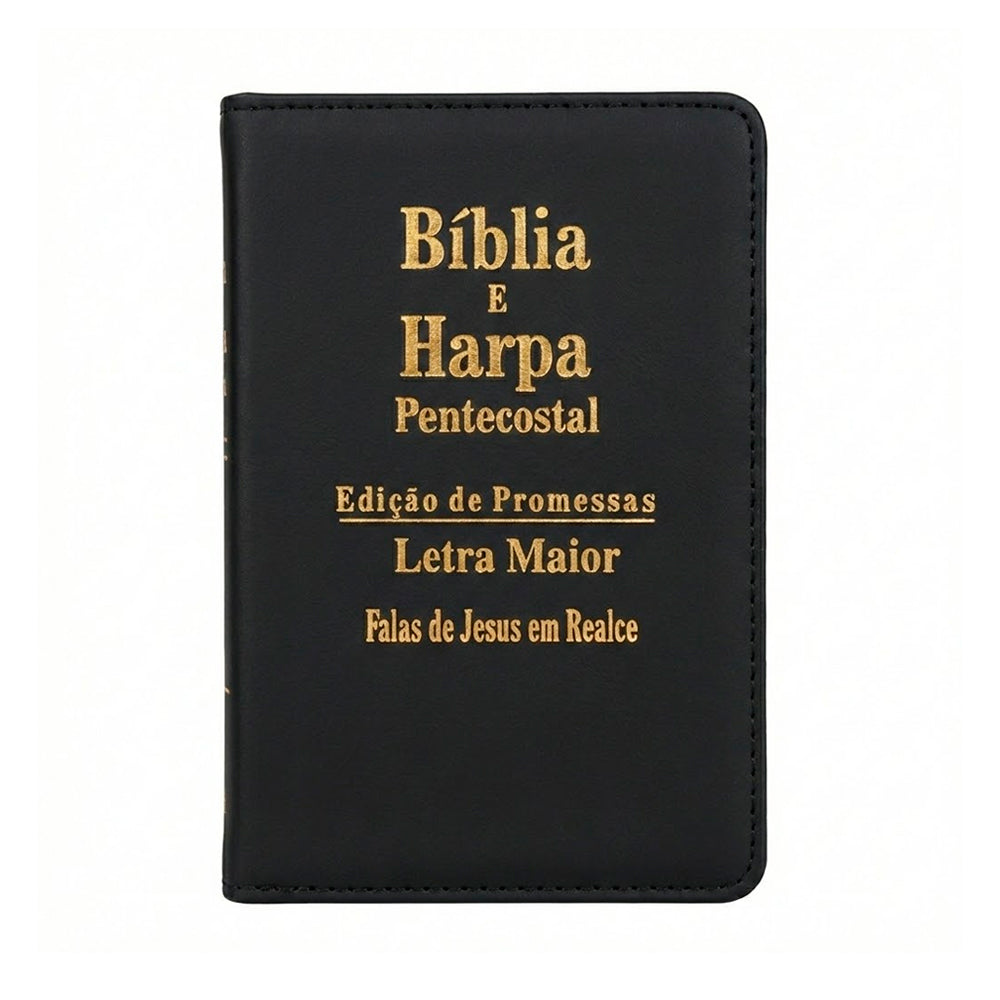 Bíblia e Harpa Média | ARC | Letra Maior | Edição de Promessas | Capa Luxo | Com Índice