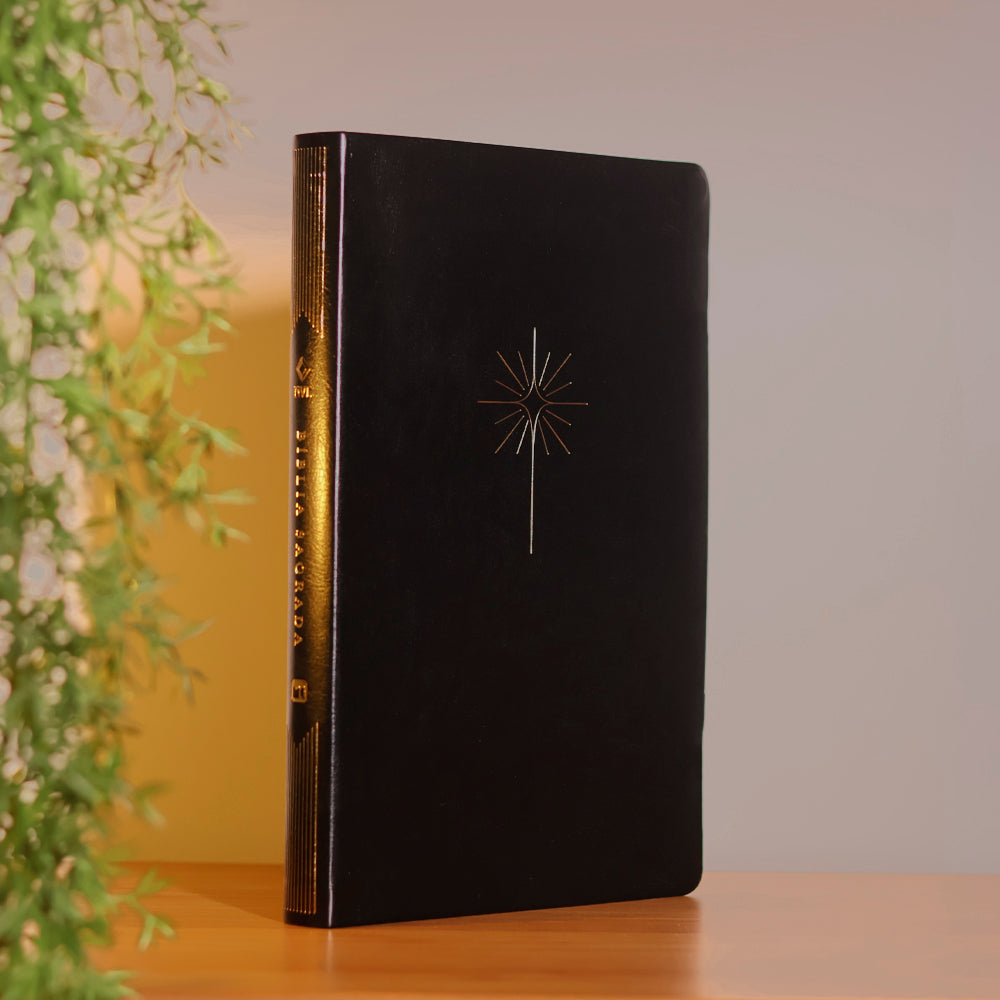 Bíblia Slim Filament | NVT | Letra Grande | Capa Couro Sintético Preto
