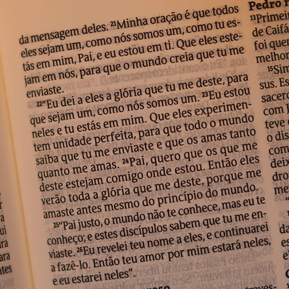 Bíblia Slim Filament | NVT | Letra Grande | Capa Couro Sintético Preto