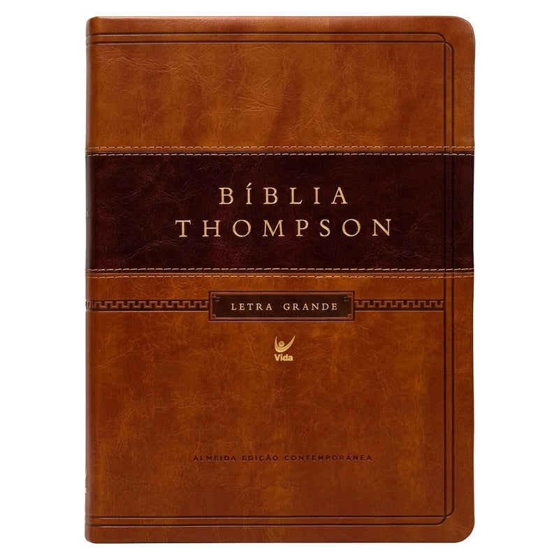 Bíblia de Estudo Thompson | AEC | Letra Grande | Capa Luxo Marrom c/ índice