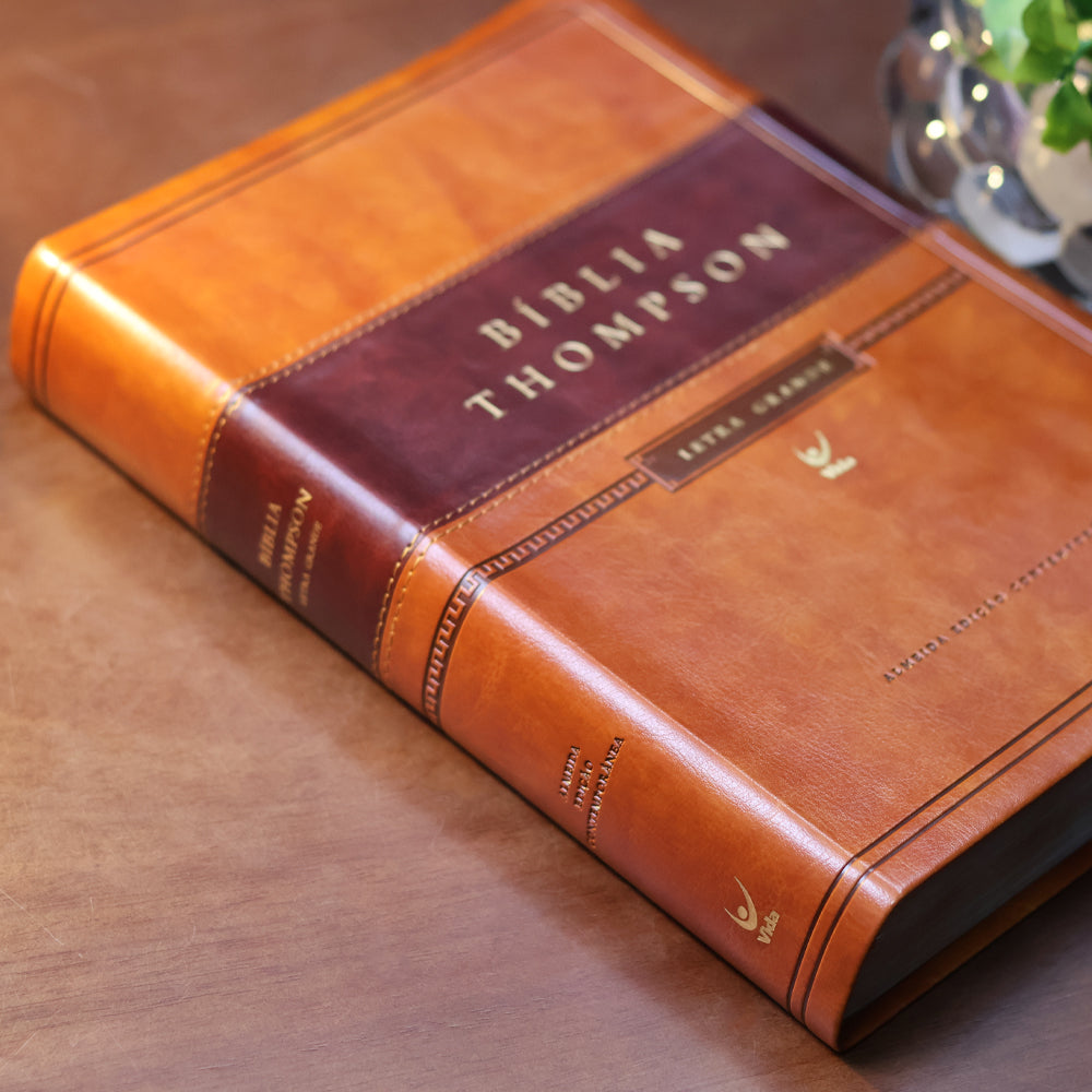 Bíblia de Estudo Thompson | AEC | Letra Grande | Capa Luxo Marrom c/ índice