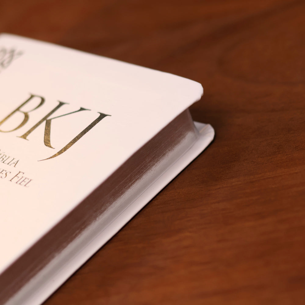 Bíblia King James Fiel 1611 | Concordância e Pilcrows | Capa Luxo Branca