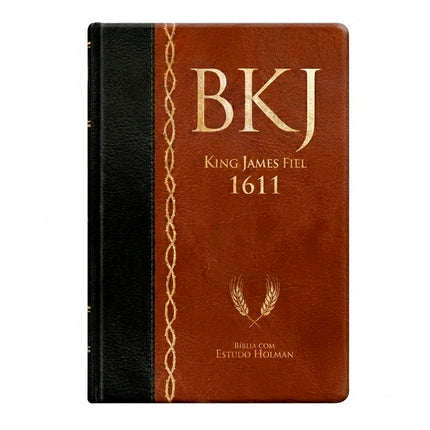 Bíblia King James 1611 |  Estudo Holman BKJ | Marrom e Preta
