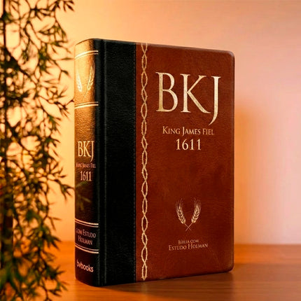 Bíblia King James 1611 |  Estudo Holman BKJ | Marrom e Preta