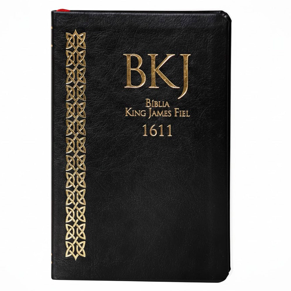 Bíblia King James Fiel 1611 | Slim Ultrafina | Luxo Premium Preta