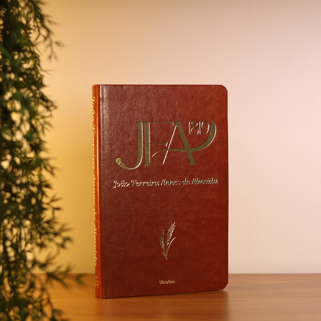 Bíblia Sagrada João Ferreira de Almeida | JFA 1819 | Ultrafina | Letra Normal | Capa Luxo Marrom