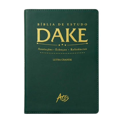 Bíblia de Estudo Dake | ACC | Letra Grande | Capa Luxo Verde