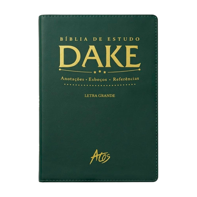 Bíblia de Estudo Dake | ACC | Letra Grande | Capa Luxo Verde