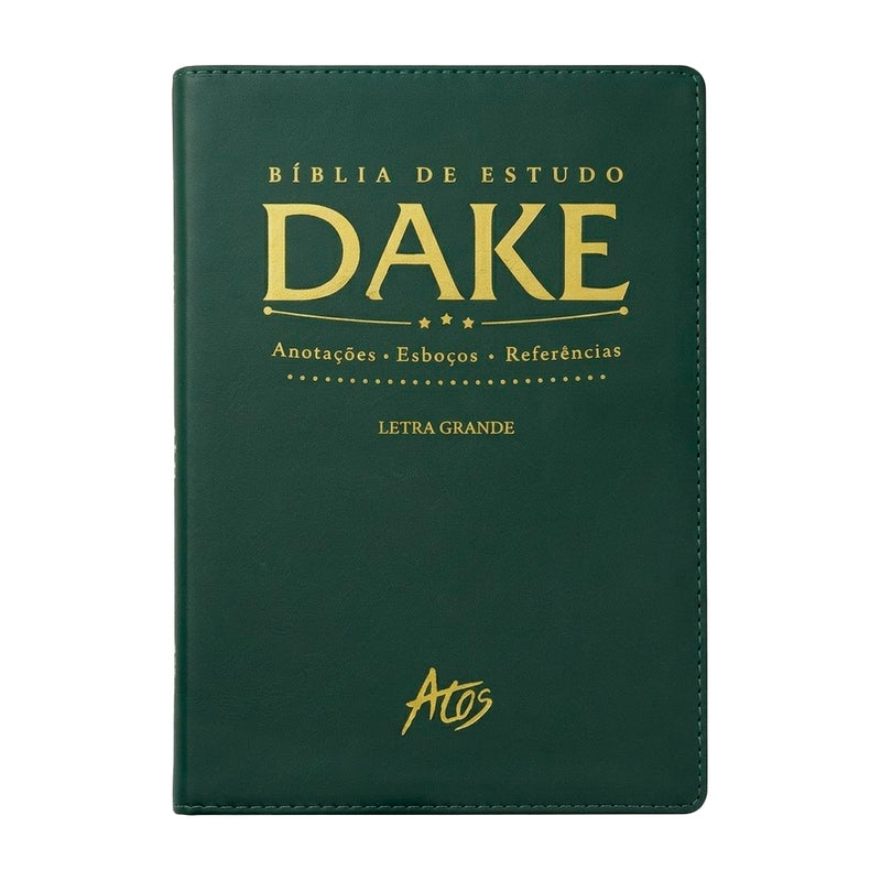 Bíblia de Estudo Dake | ACC | Letra Grande | Capa Luxo Verde