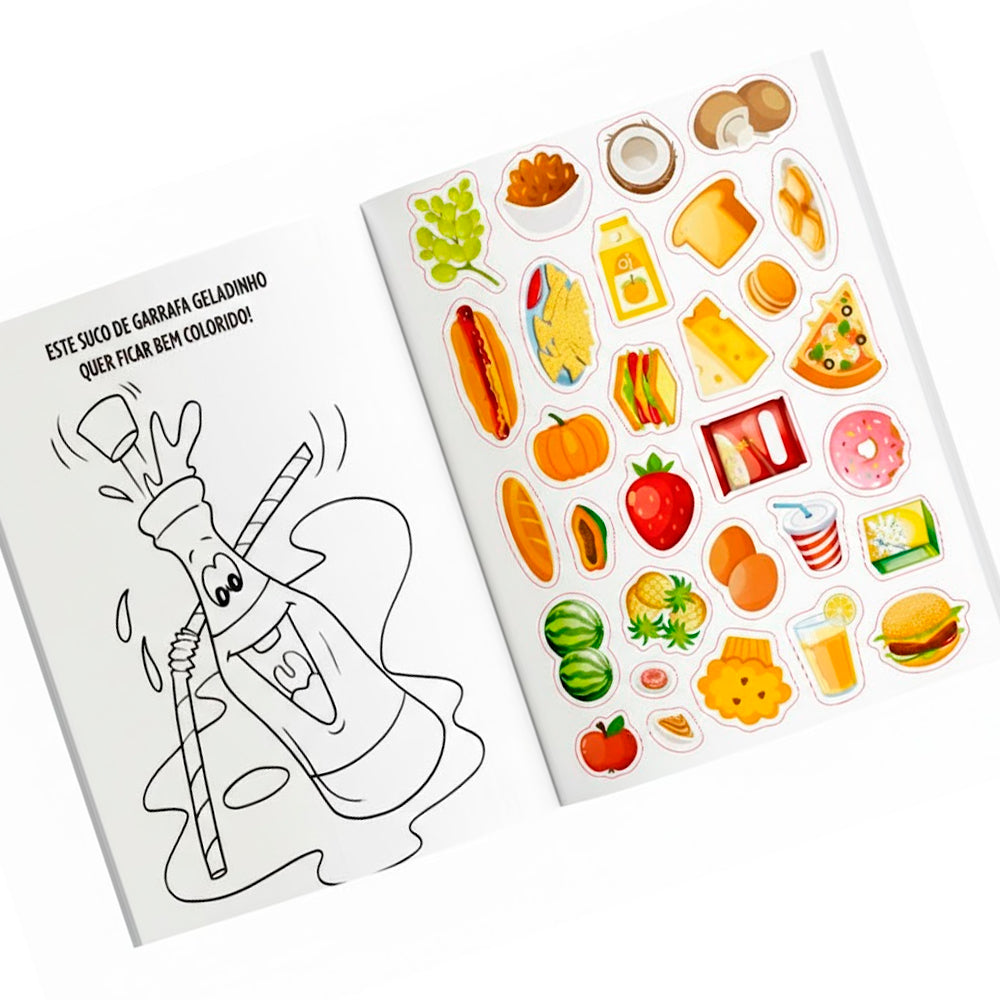 Livro de Colorir | 1001 Adesivos | Animais