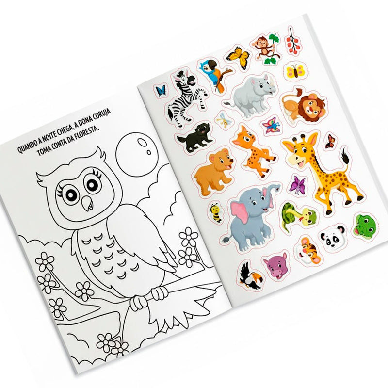 Livro de Colorir | 1001 Adesivos | Brincadeiras