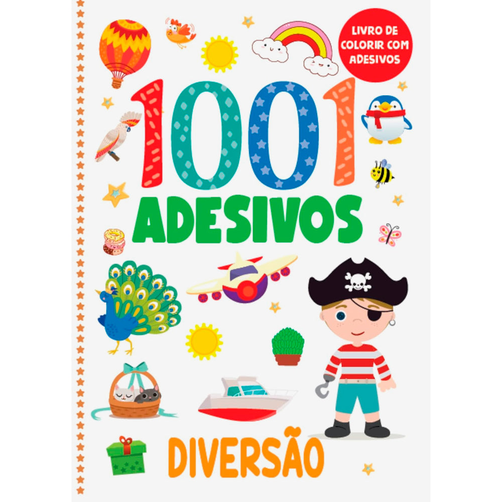 Livro de Colorir | 1001 Adesivos | Diversão