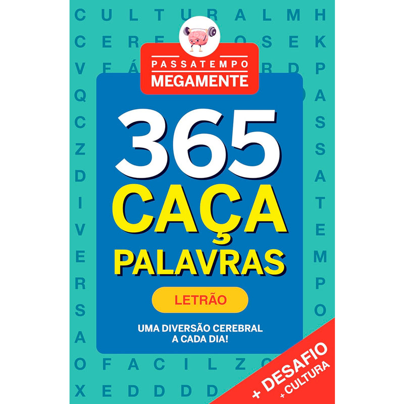 Passatempo Megamente |  365 Caça-Palavras | Letrão | Verde Água
